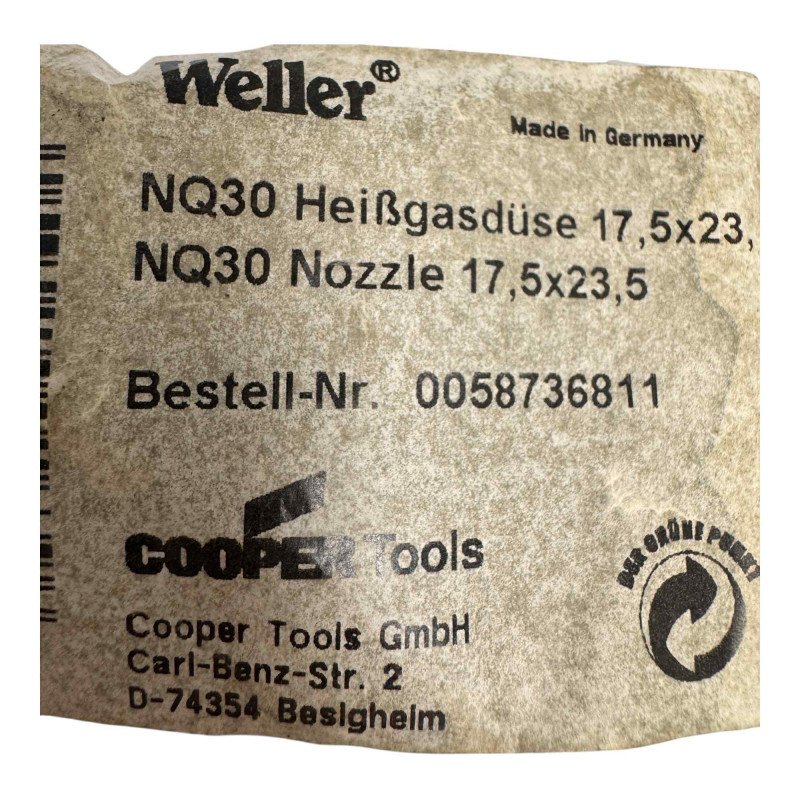 0058736811 Weller NQ30 Series Hot Gas Nozzle 17.5x23.5mm