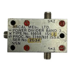 10058 Racal-Mesl Coaxial Power Divider Combiner 2 Way SMA Band 2 500-1000Mhz