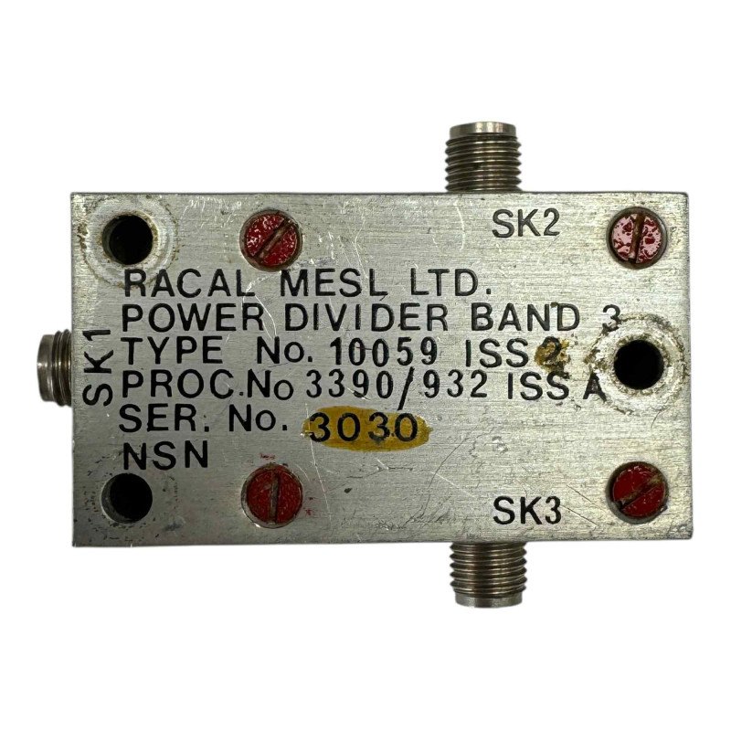 10059 Racal-Mesl Coaxial Power Divider Combiner 2 Way SMA Band 3 1000-2000Mhz