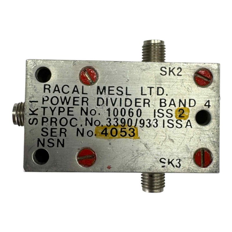 10060 Racal-Mesl Coaxial Power Divider Combiner 2 Way SMA Band 4 2000-4000Mhz