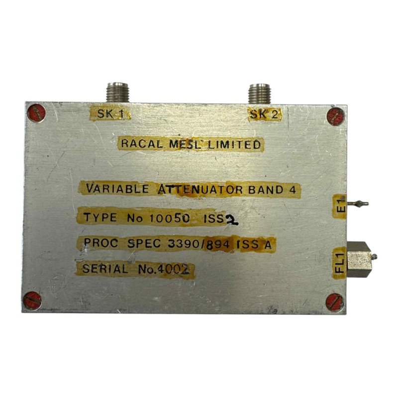 10050 Racal Mesl Coaxial Variable Attenuator SMA 0-50db 0-1V Band 4 2000-4000Mhz