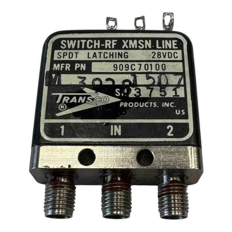 909C70100 Transco RF Coaxial Switch SPDT SMA 28vdc Latching