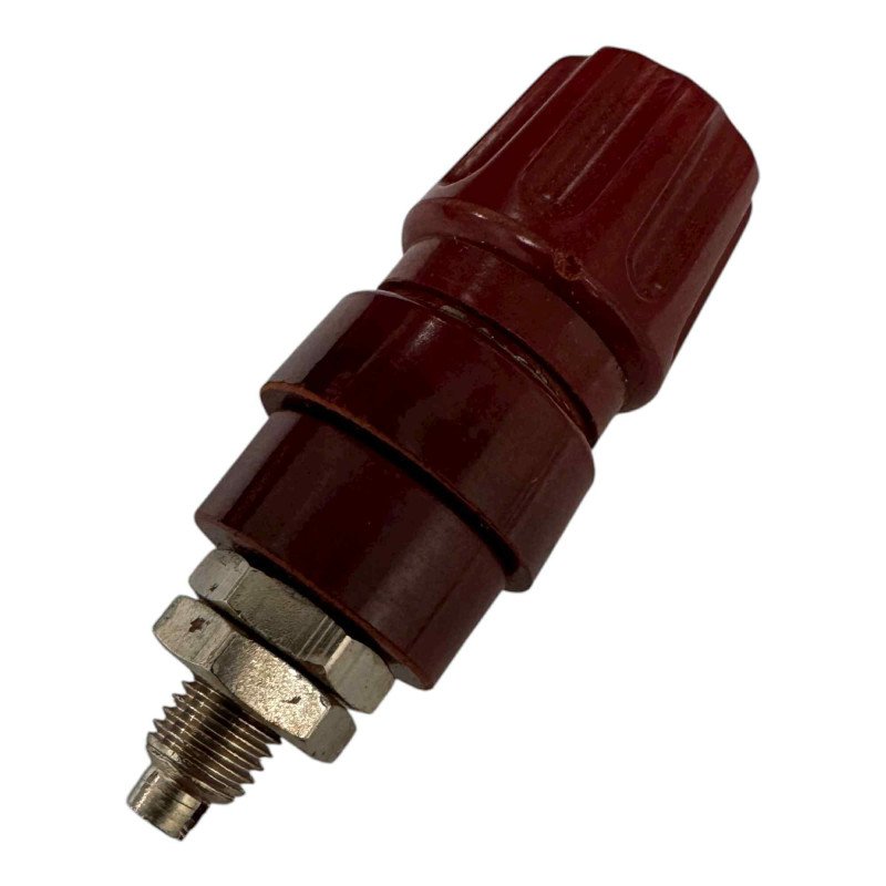 Banana Plug Connector Panel Mount Red Color L:46mm ID:4mm OD:17.5mm