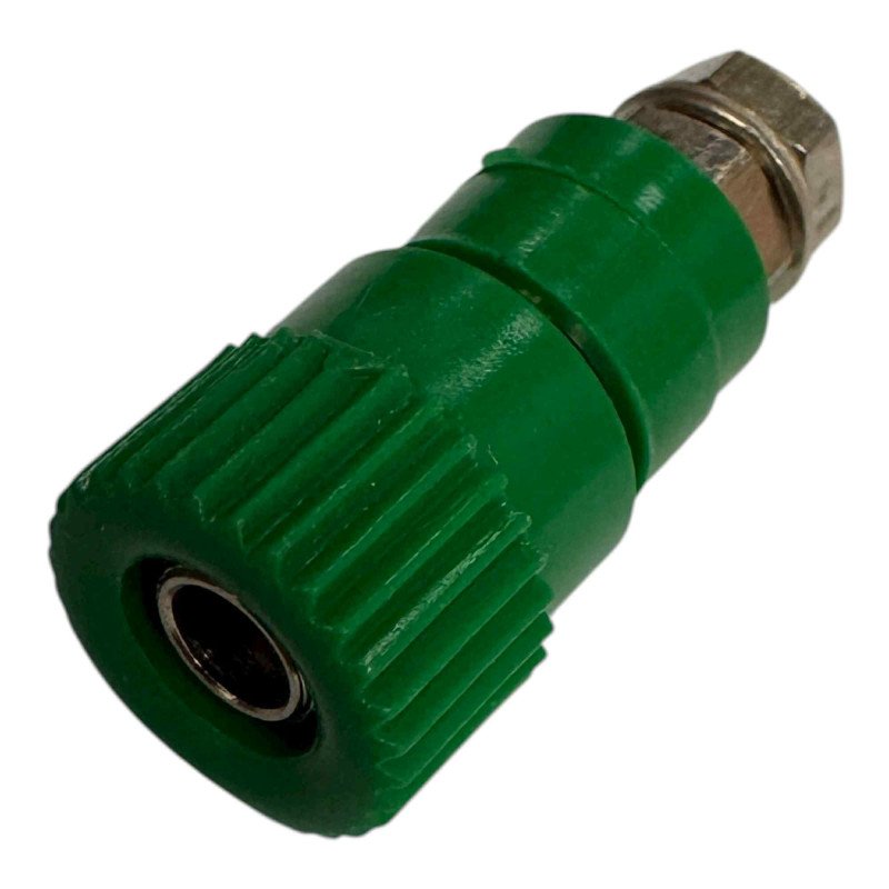 Banana Plug Connector Panel Mount Green Color L:30mm ID:4mm OD:12.5mm