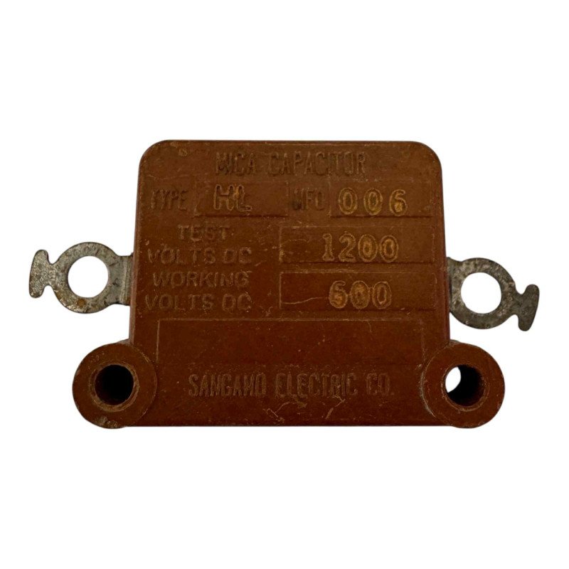 Sangamo Type M Capacitor Mica Film 0.006Uf 6Nf 1200V 1.2kV