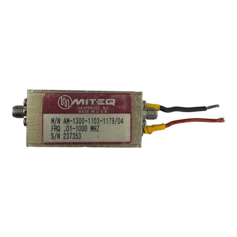 AM-1300-1103-1179/04 Miteq RF Power Amplifier 0.01-1000Mhz 12V SMA
