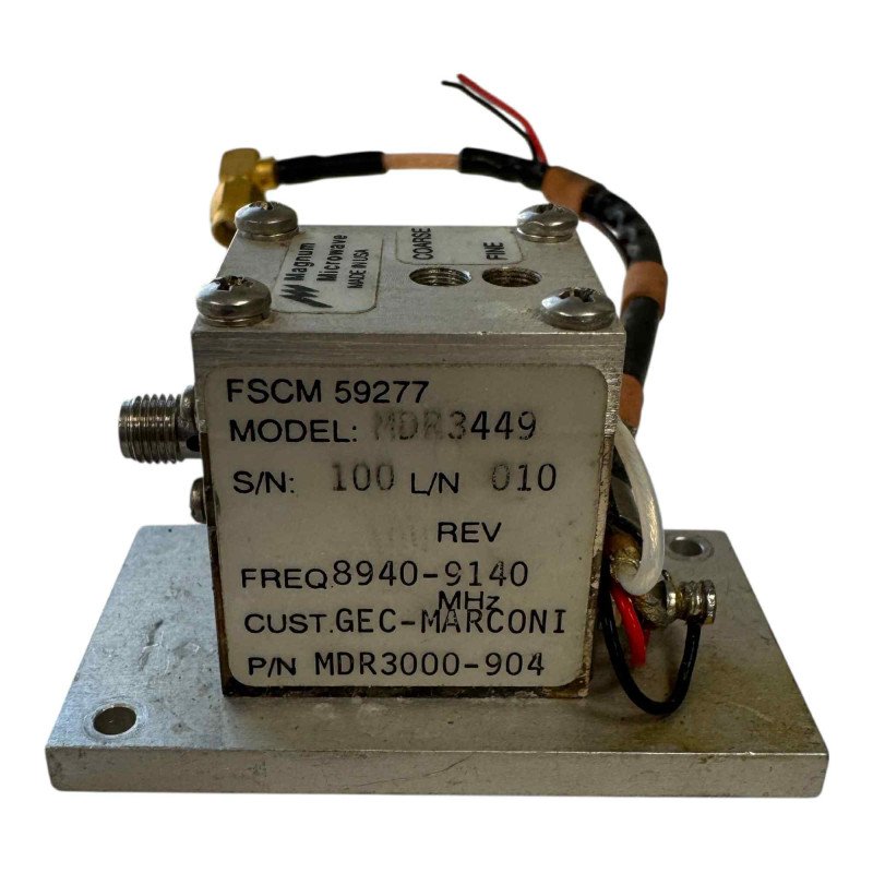 MDR3449 Magnum Microwave Oscillator 8940-9140Mhz SMA 15Vdc