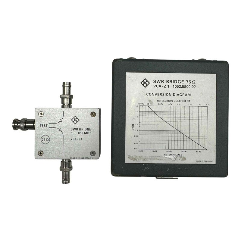 VCA-Z1 Rohde & Schwarz SWR Return Loss Bridge 75 Ohm 5-850MHz 1052.5900.02