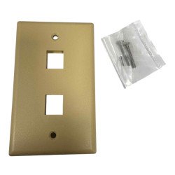 JE300-2-IV000 61977 Rectangular Double Antenna Socket Wall Mount Assembly 115x70mm