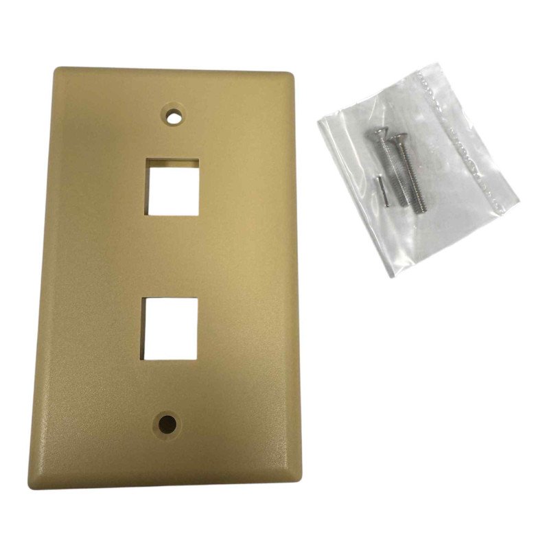 JE300-2-IV000 61977 Rectangular Double Antenna Socket Wall Mount Assembly 115x70mm