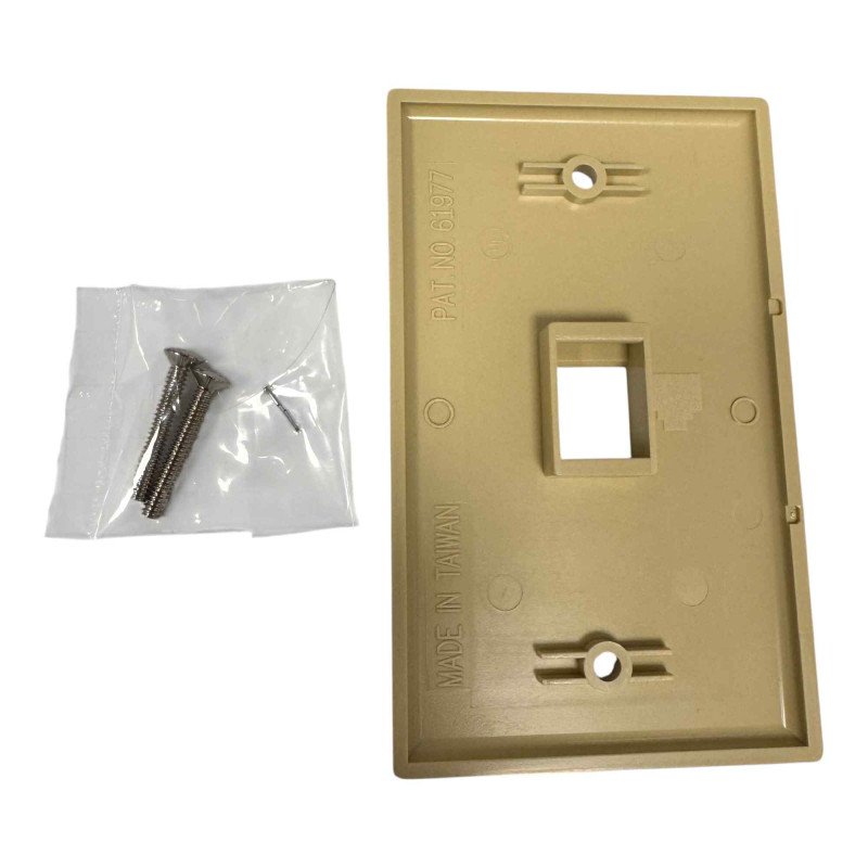 JE300-1-IV000 61977 Rectangular Single Antenna Socket Wall Mount Assembly 115x70mm