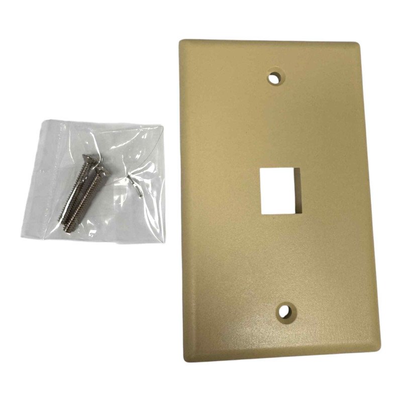 JE300-1-IV000 61977 Rectangular Single Antenna Socket Wall Mount Assembly 115x70mm