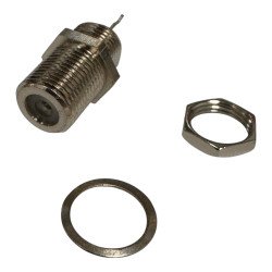 VF310 Vitelec RF Connector Straight Panel Mount Bulkhead Jack F Type (F) 75Ohm