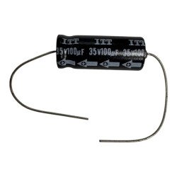 CE02W Nippon Chemical Capacitor Axial Electrolytic 1000uF 25V 85C 31x16mm