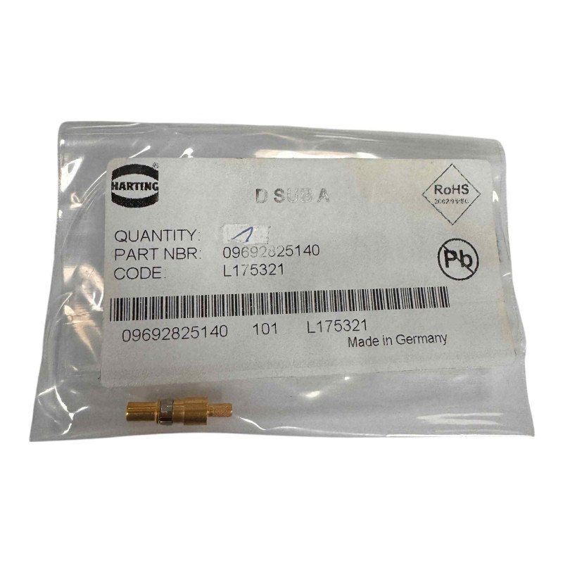 09692825140 Harting D Sub Connector Gold Contact Pin