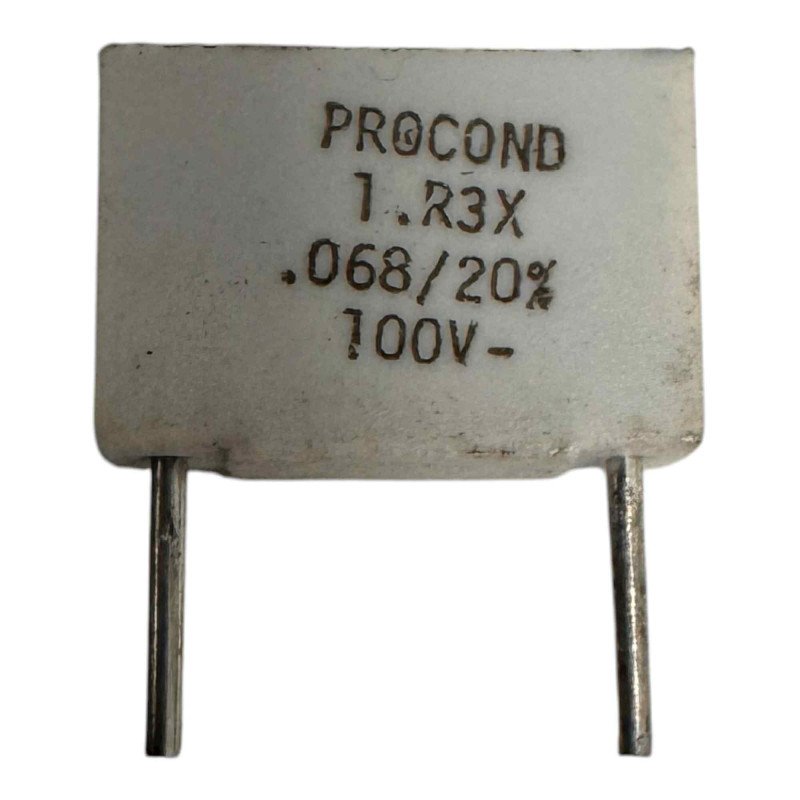 Procond Capacitor Radial Film 0.068uF 68nF 100V 20% 13x9mm [Qtyx10]