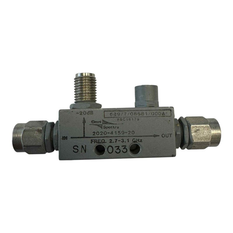 2020-4159-20 Omni Spectra Directional Coupler SMA 2700-3100Mhz 20db