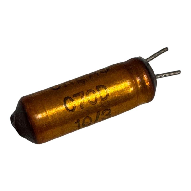 C70D Creas Sprague Capacitor Radial Electrolytic 10uF 3V 20% 20x7mm