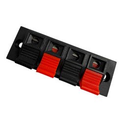 Panel Mount Speaker Terminal Socket 4 Position 4 Way 3ABlack Quick Connect Termination