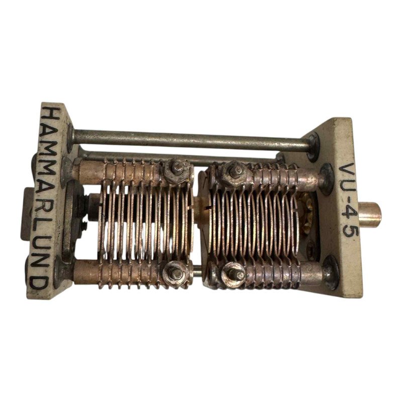 VU-45 Hammarlund UHF Air Variable Capacitor 2 Sections 3.8-45pF 11-00464-0001