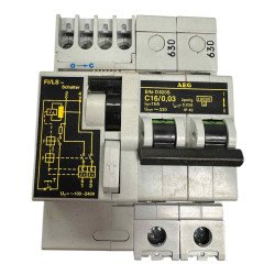 D820S SC16/0.03 AEG 2 Pole Circuit Breaker 16A 230Vac