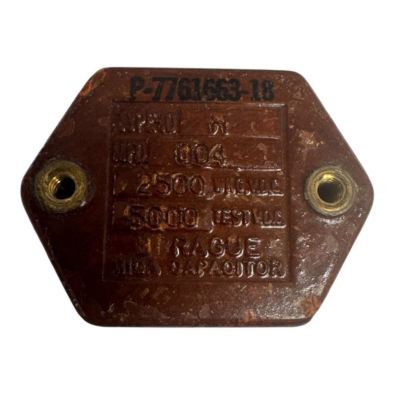 P-7761663-18 Sprague Mica Capacitor 0.004uF 4nF 2500V 2.5kV