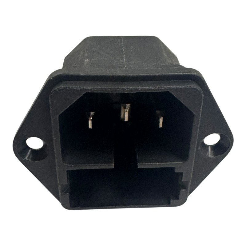 KEA Panel Mount IEC Connector Male With Double Fuse Slot 10A/250Vac