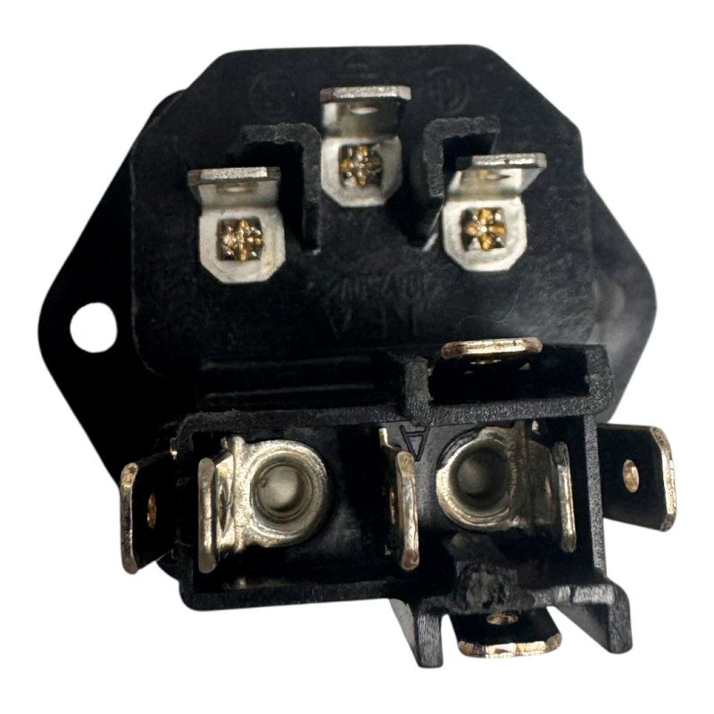 KEA Panel Mount IEC Connector Male With Double Fuse Slot 10A/250Vac