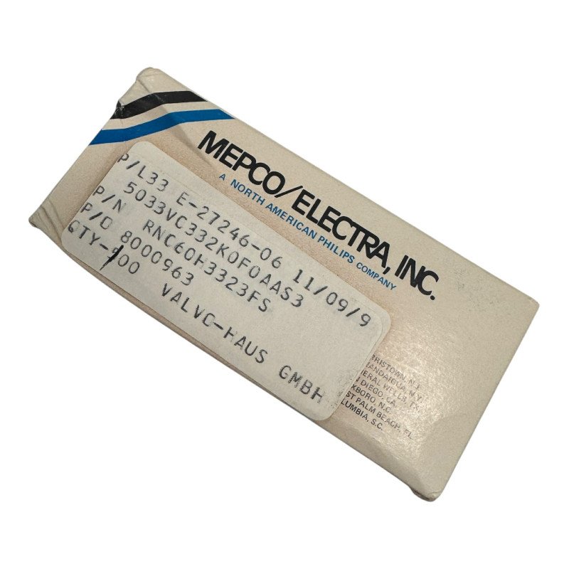 RNC60H3323FS Mepco Resistor Metal Film 332Kohm 332K 1/4W 0.25W 1% [Qtyx100]