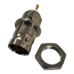 112-1776 Telegartner RF Connector Panel Mount Straight Bulkhead Jack BNC (F) 75ohm