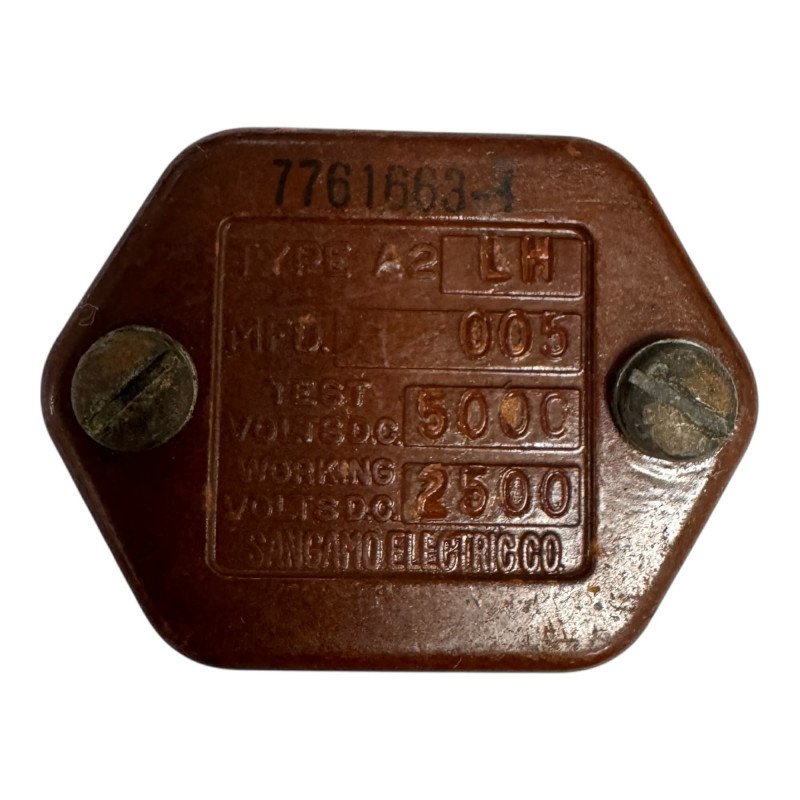 7761663-4 Sangamo Mica Capacitor Type A2 LH 0.005uF 5nF 5000V 5kV NOS