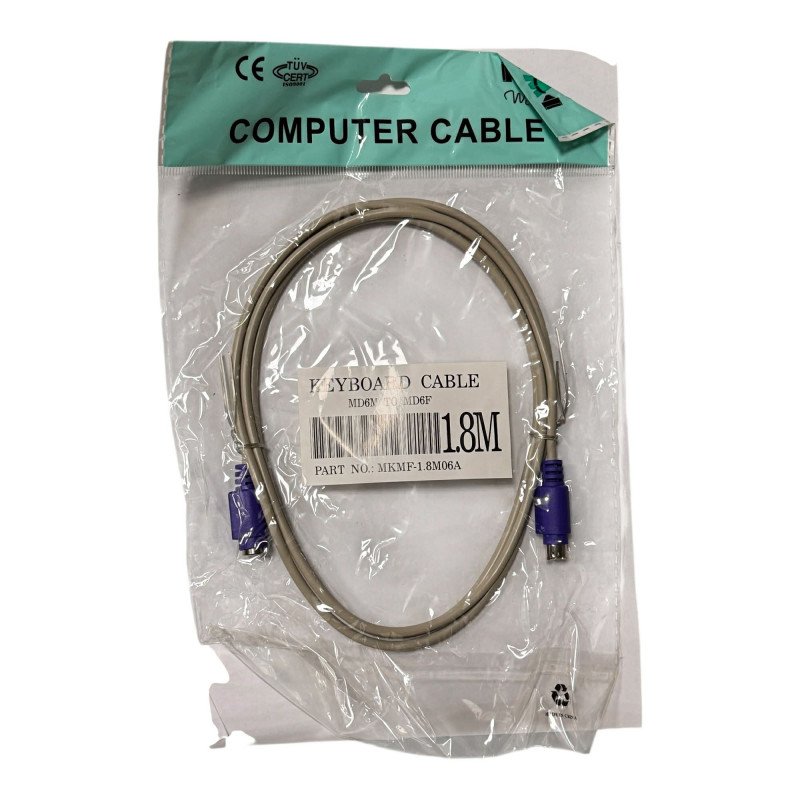 MKMF-1.8M06A Wiretek Computer Keyboard Cable MD6M - MDFM 1.8m