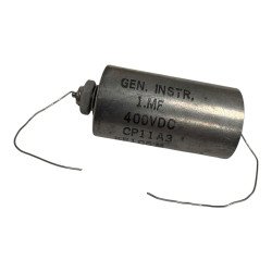 CP11A3KE105M General Instruments Capacitor Axial Paper Film 1uF 400V 47x25mm