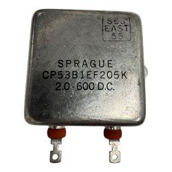 CP53B1EF205K Sprague Paper In Oil Capacitor 2uF 600V