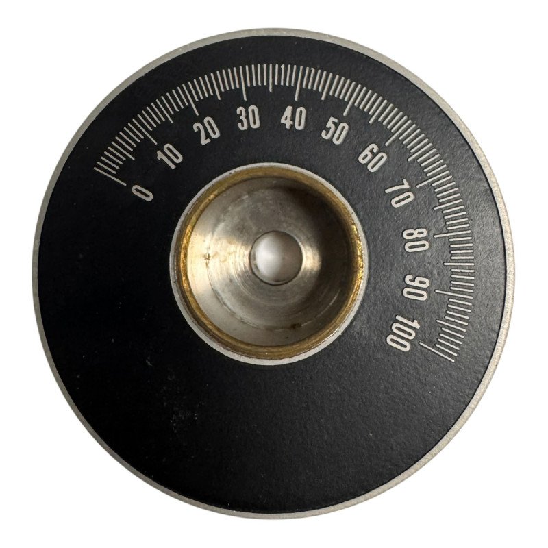 Circular Metal Scale Knob  OD:51mm W:24mm ID:6.35mm