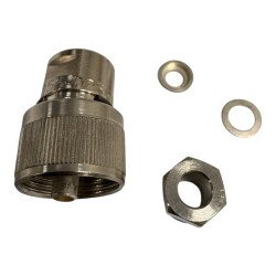 402056-D256TS Genex RF Connector Straight Type Soldered Flexible UHF (M) For RG58 RG141 Cable 50Ohm