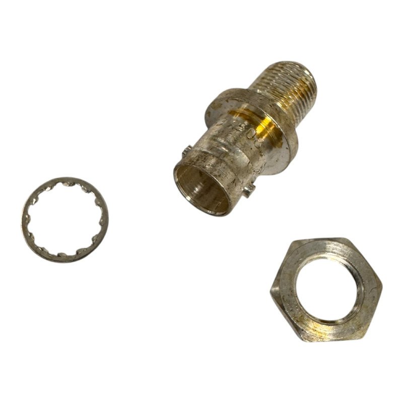 G37508 Greenpar RF Connector Straight Type Bulkhead Panel Mount Jack BNC (F)