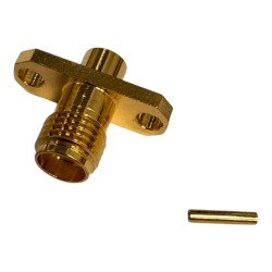 1077384 IMS RF Connector 2 Hole Flange Panel Mount Jack SMA (F)