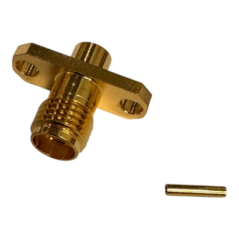 1077384 IMS RF Connector 2 Hole Flange Panel Mount Jack SMA (F)