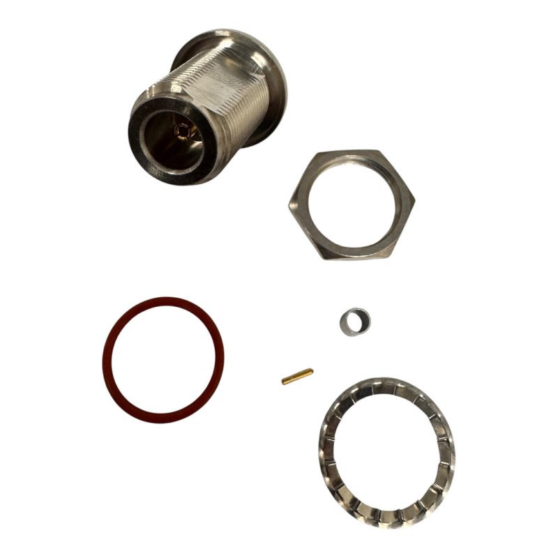 24N-50-2-117/133NE Huber Suhner RF Connector Straight Type Bulkhead N Type (M) For Enviroflex 316D Cable