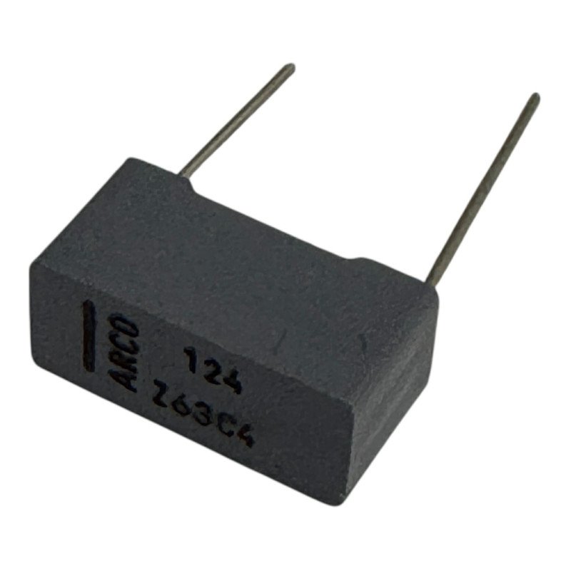 Z63C4 Arco Capacitor Radial Film 124pF 63V 1% 15x7.5x6.25mm