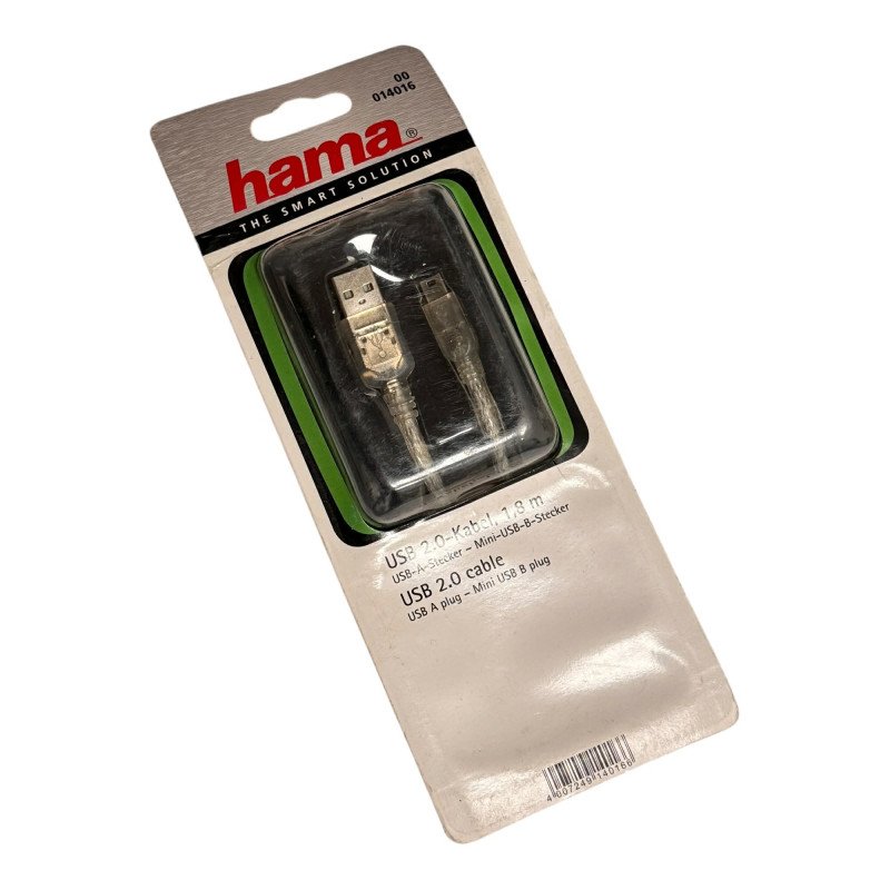 00014016 Hama USB 2.0 Cable USB A - Mini USB B Pug 1.8m