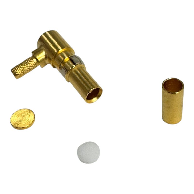 RF Connector Right Angle Crimp Plug DIN 41612 For RG174 Cable