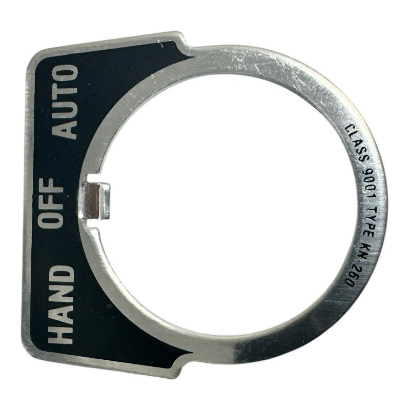 9001KN260 Schneider Type K Pushbutton Aluminum Plate Hand-OFF-Auto 30mm