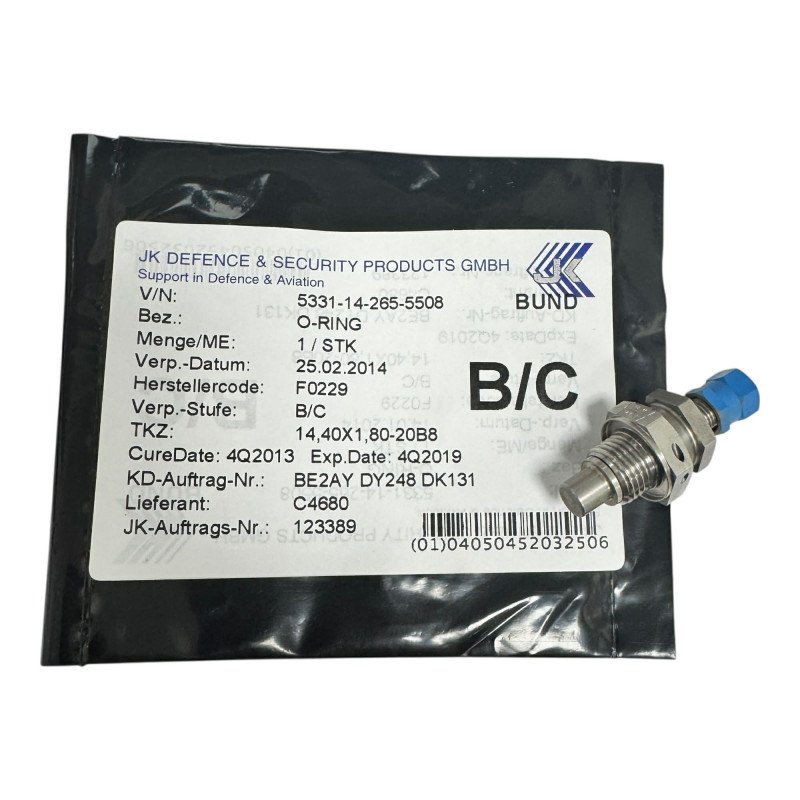 831-63-001A JK Products Inflating Valve With O Ring 5331-14-265-5508