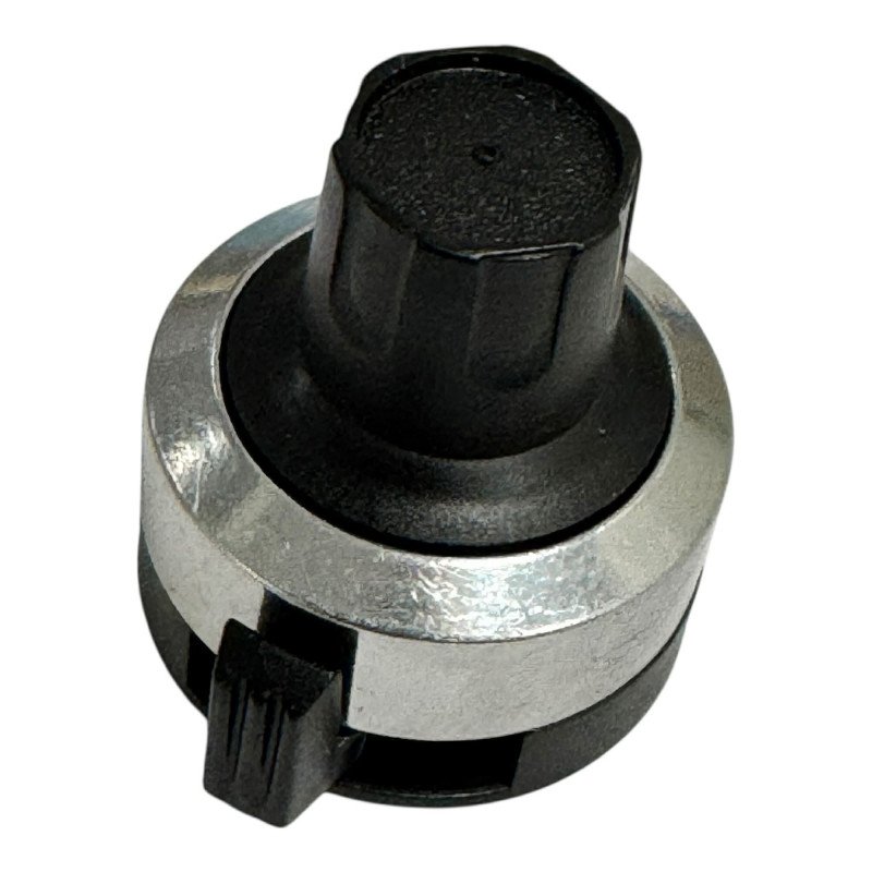 Atoms Circular Black Chrome Potentiometer Knob 23mm For 6mm Shaft Diameter