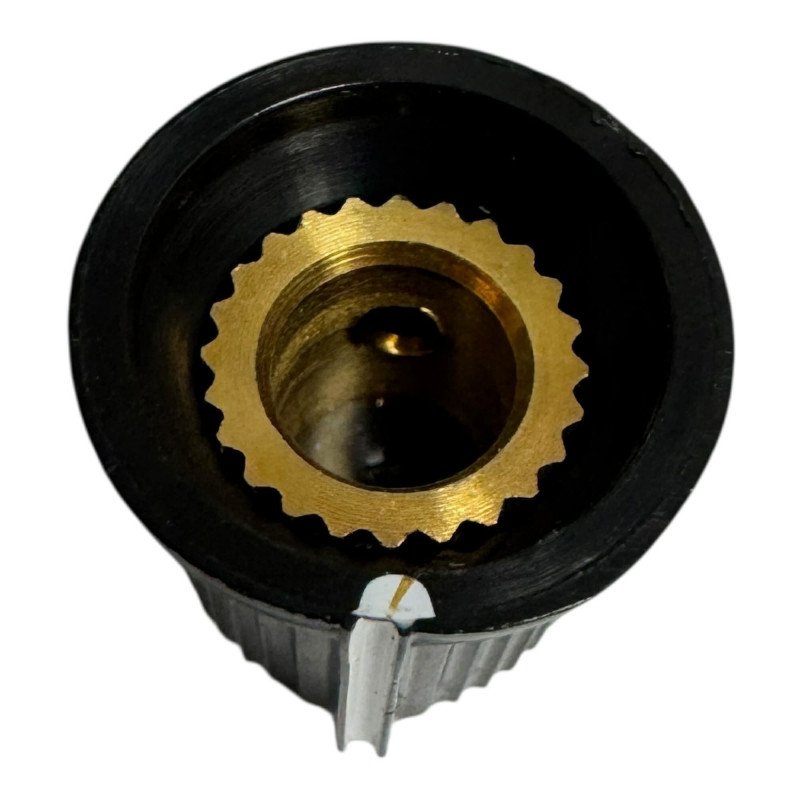 259-6941 RS PRO 16mm Black Potentiometer Knob for 6.4mm Shaft