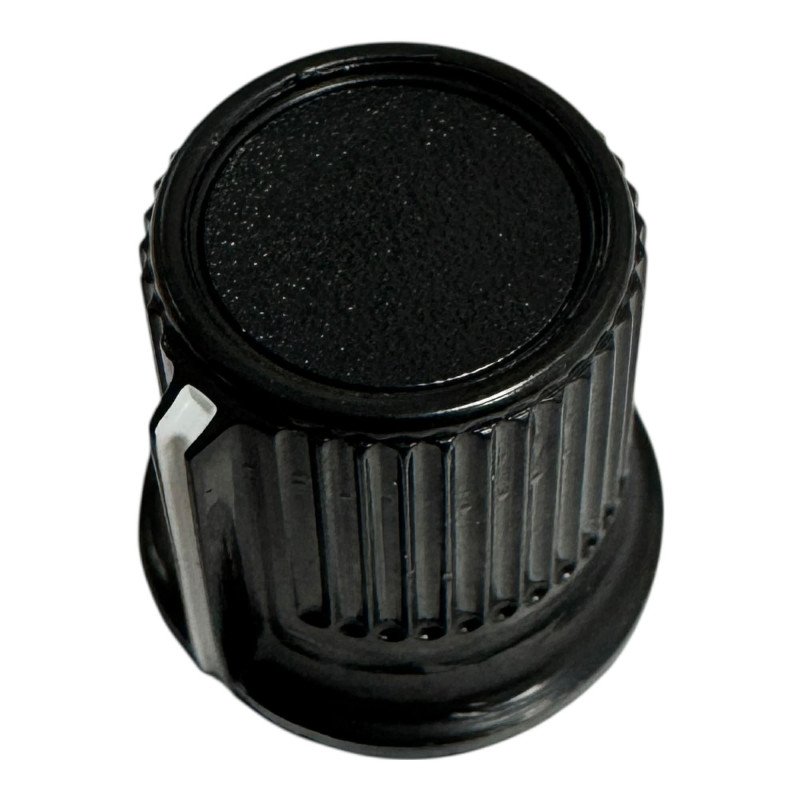 259-6941 RS PRO 16mm Black Potentiometer Knob for 6.4mm Shaft