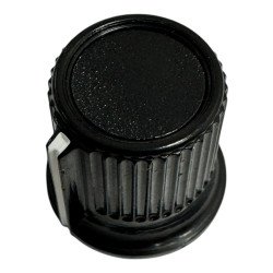 259-6878 RS PRO 16.2mm Black Potentiometer Knob for 3.2mm Shaft Spline