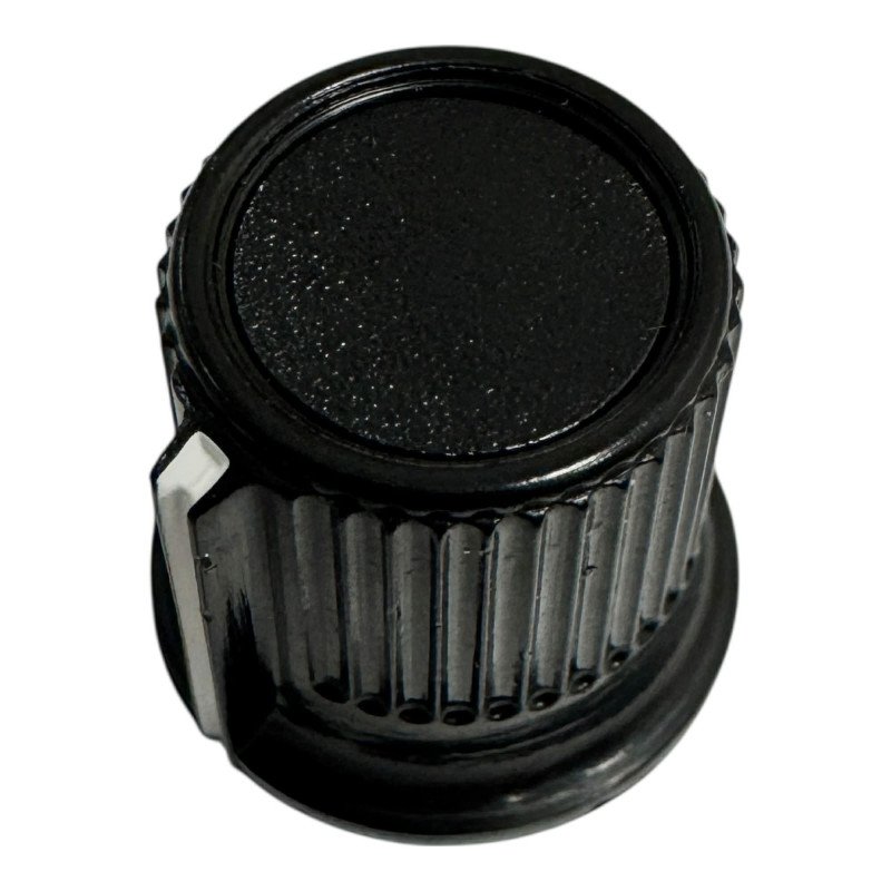 259-6878 RS PRO 16.2mm Black Potentiometer Knob for 3.2mm Shaft Spline
